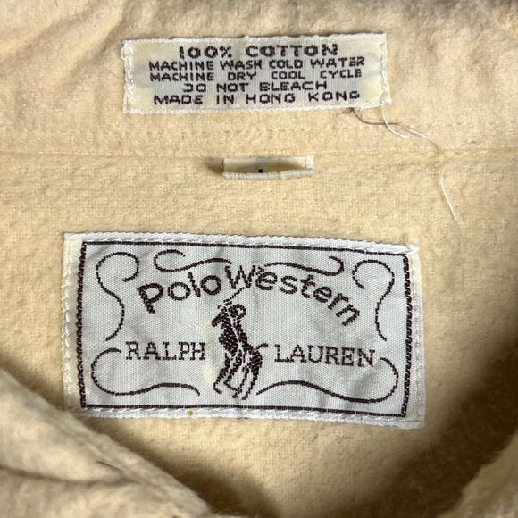 Vintage Rare Polo Western Ralph Lauren Pearl Snap Rodeo Top Size Large - Picture 6 of 8